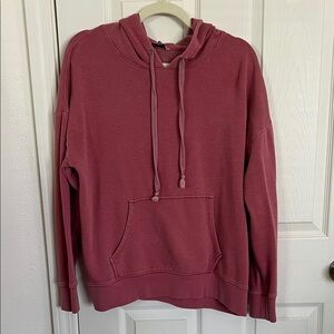 American Eagle Outfitters Men's Maroon Hoodie Sweater